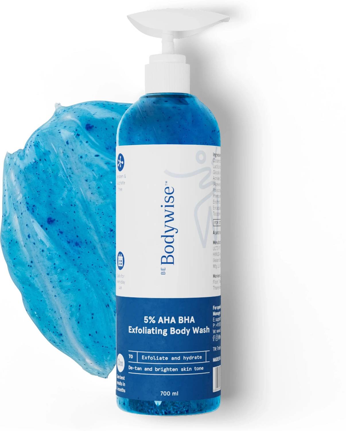 Be Bodywise 5% AHA Detan Exfoliating Body Wash 250ml - Image 1