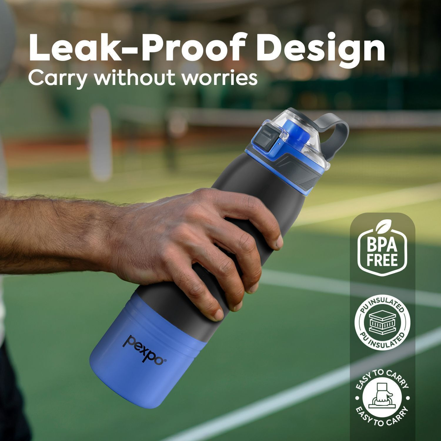 Image of pexpo Amora Insulated Stainless Steel Water Bottle for Kids Narrow Mouth Cap 700 ml Steel Bottle