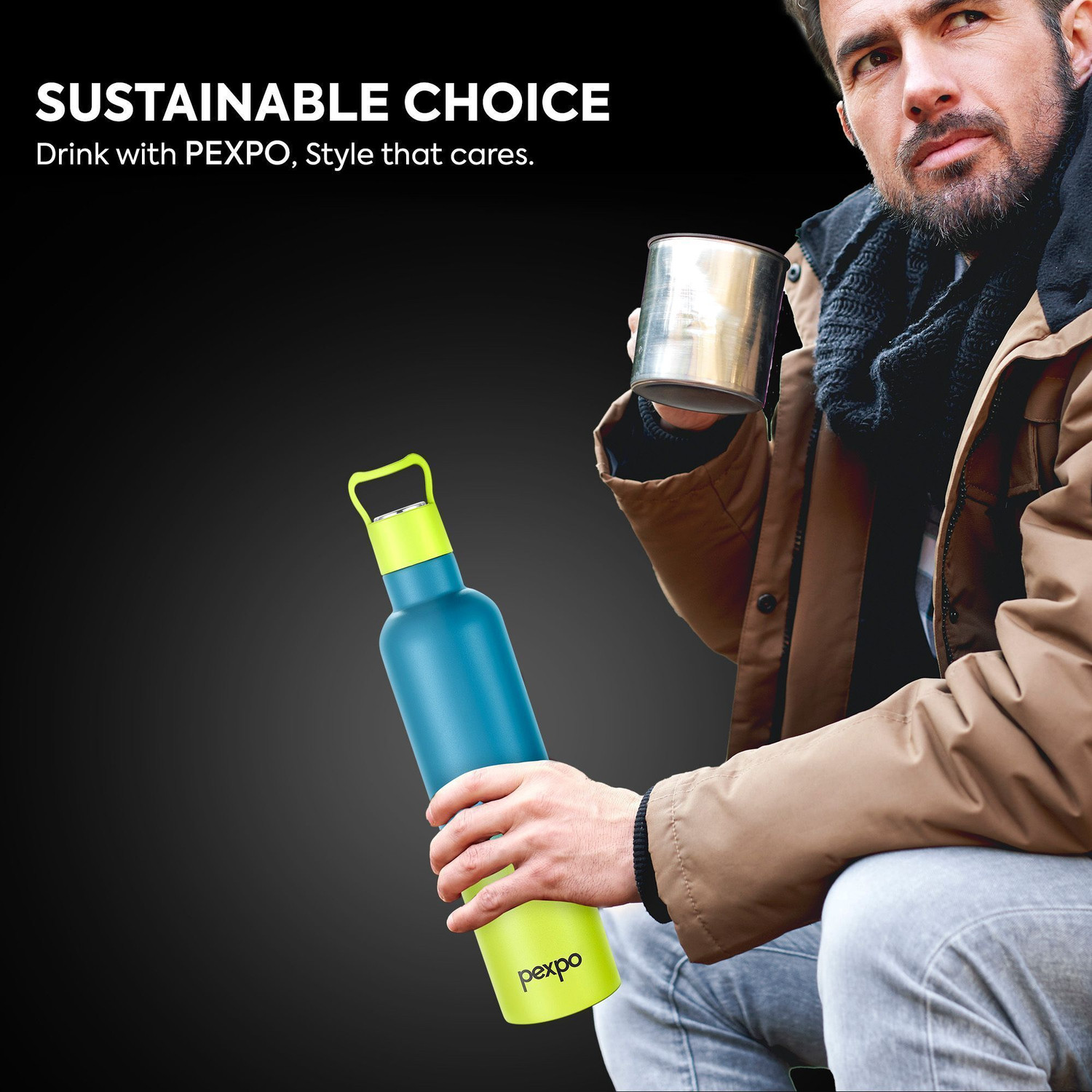 Image of Go24 Oscar ISI Certified Hot and Cold Stainless Steel Water Bottle 750 ml Steel Flask