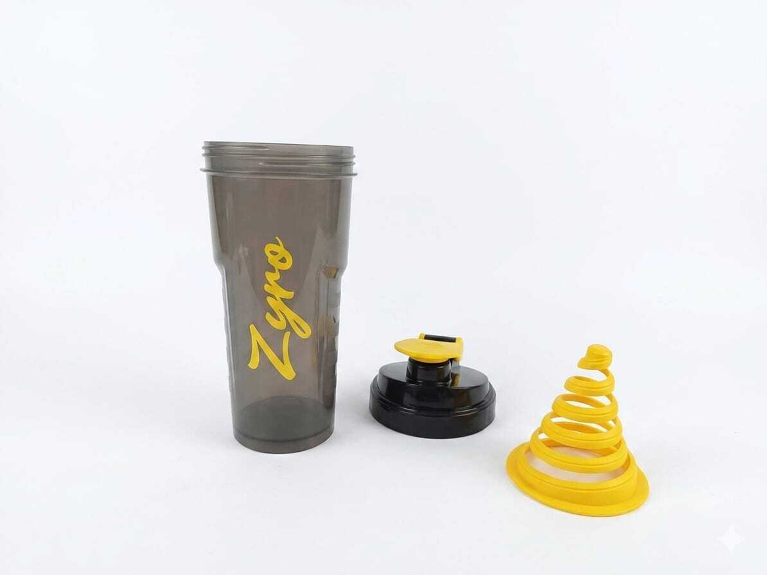 Image of ZYRO Cyclone Blender Shaker | Blender Bottle | Ideal for Whey Protein, Preworkout 700 ml Plastic Shaker (Pack of 1, Black, Yellow)