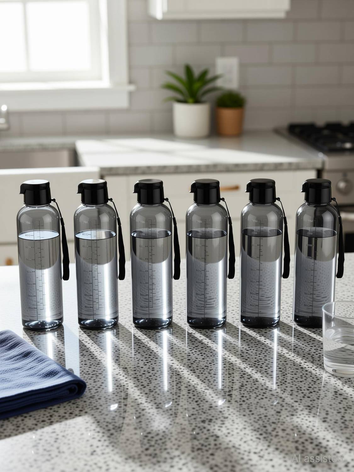 ALTOSA NEW STYLISH BOTTLE TRANSPARENT BLACK COLOR WITH SPORTY CAP FOR EVERYDAY USE 1000 ml Plastic Bottle