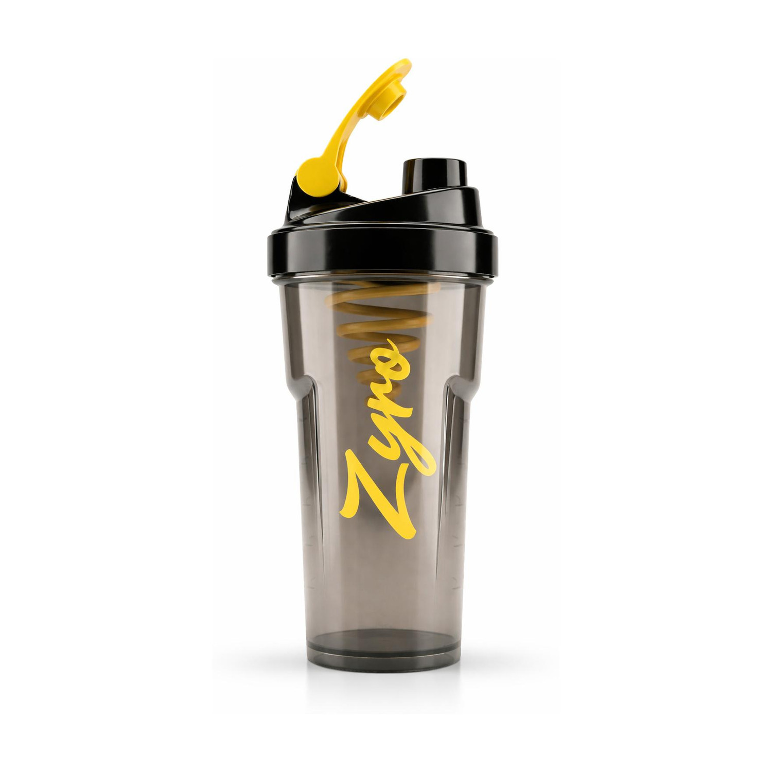 Image of ZYRO Cyclone Blender Shaker | Blender Bottle | Ideal for Whey Protein, Preworkout 700 ml Plastic Shaker (Pack of 1, Black, Yellow)