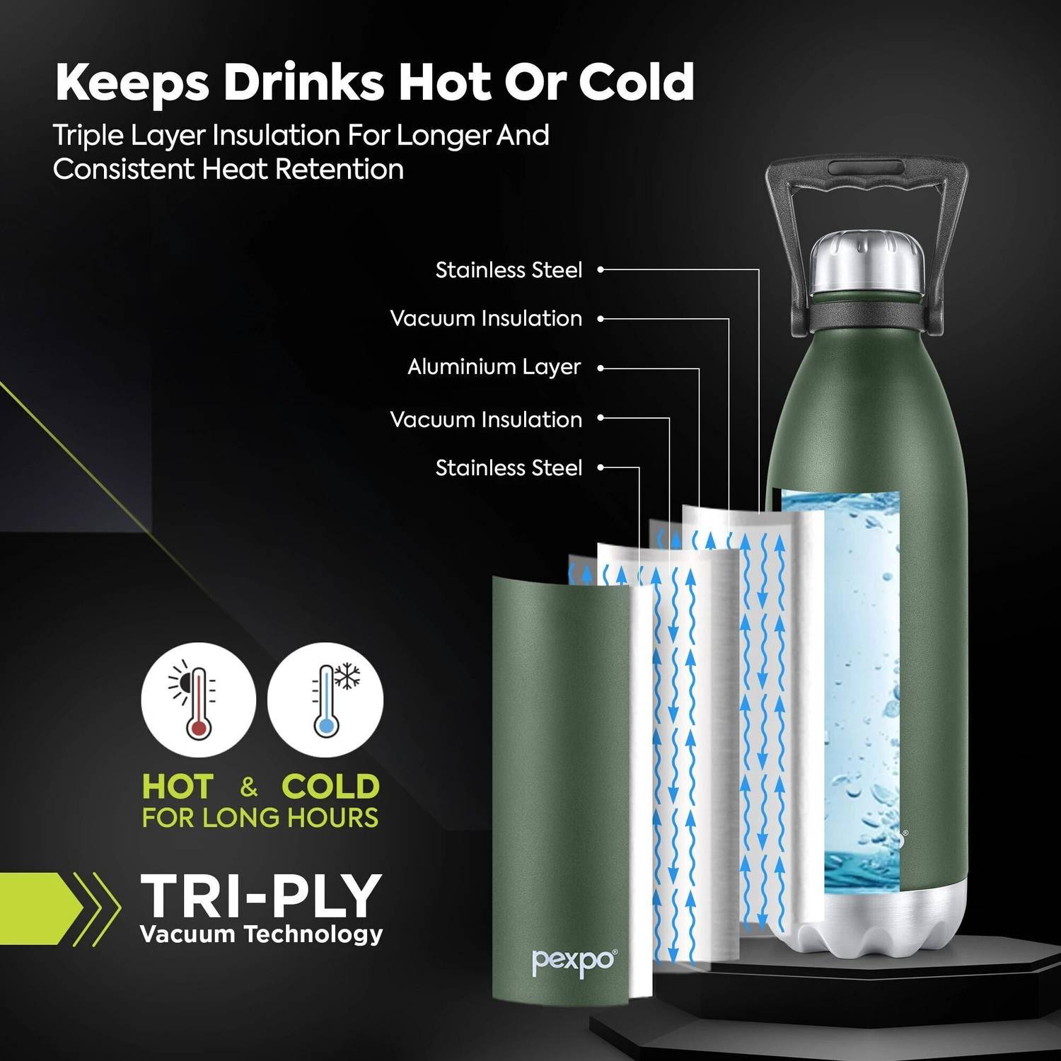 Go24 Echo 1800 1750 ml Steel Flask - Image 2