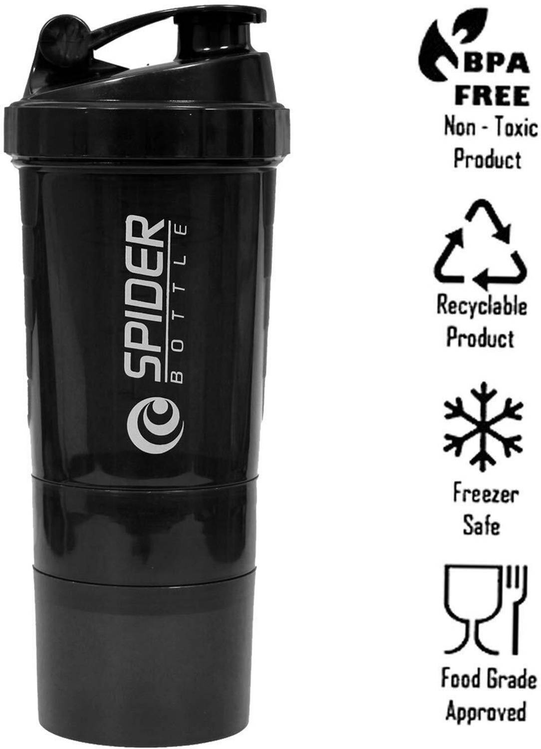 Fitnesstricks Shaker Bottle & Wrist Band Combo 500ml (Pack of 2) - Image 2