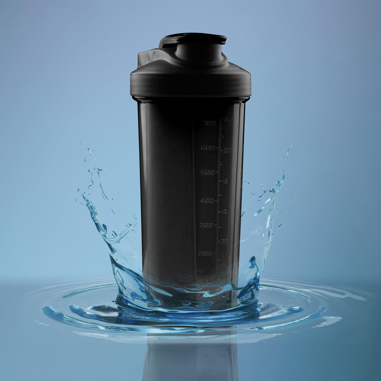 Image of ZYRO Protein Funnel & Work Hard Gym Shaker Bottle with Stainless Steel Spring Ball 700 ml Plastic Shaker