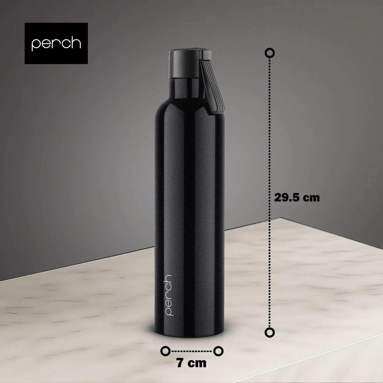 Image of PERCH Oasis Pro Insulated Steel Water Bottle | ISI Certified Hot & Cold Thermosteel 760 ml Steel Flask
