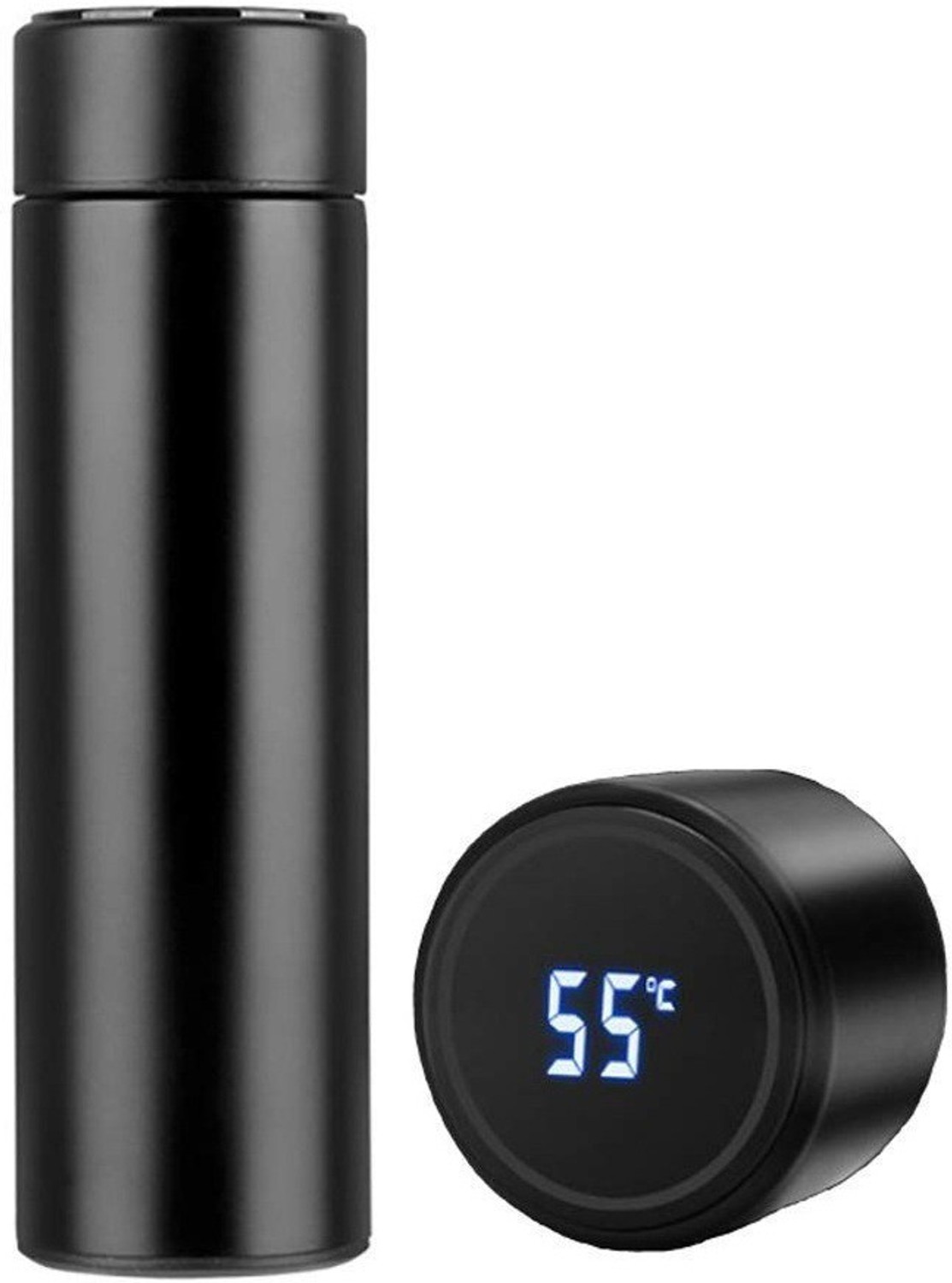 Image of ICONIX Temperature Bottle for Hot & Cold Drink BPA Free Leakproof Black 500 ml Steel Bottle