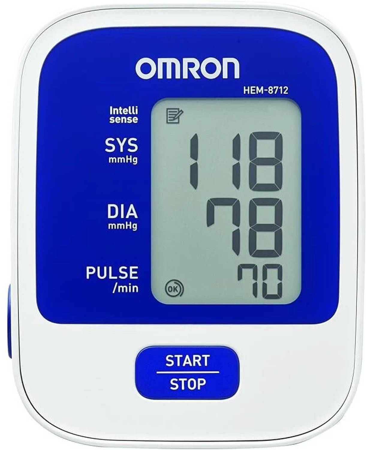 OMRON 8712 Automatic Digital Blood Pressure - One Touch Operation, IntelliSense Technology Bp Monitor