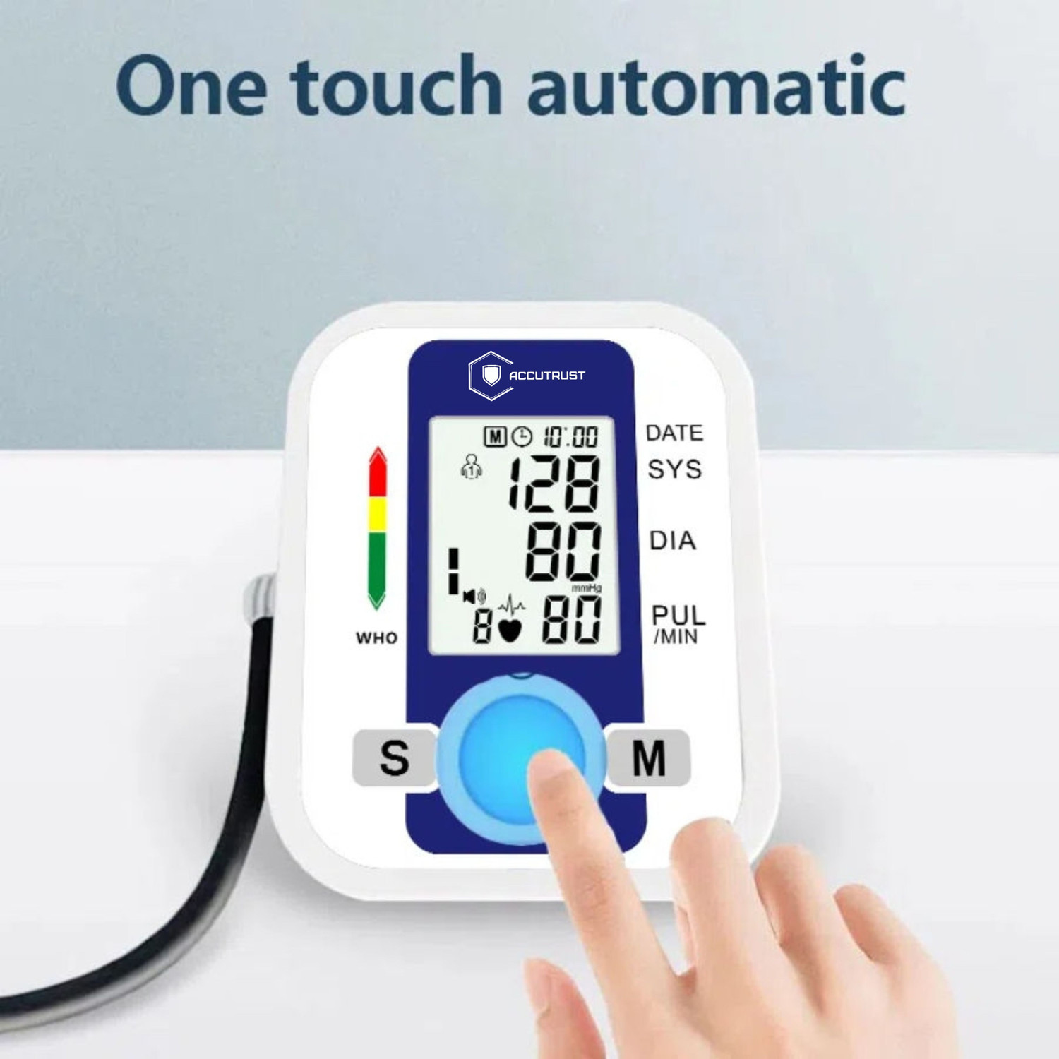 Image of Accutrust KK-2 (BP) Digital Blood Pressure Monitor for Home Use | Automatic Upper Arm BP Machine Bp Monitor