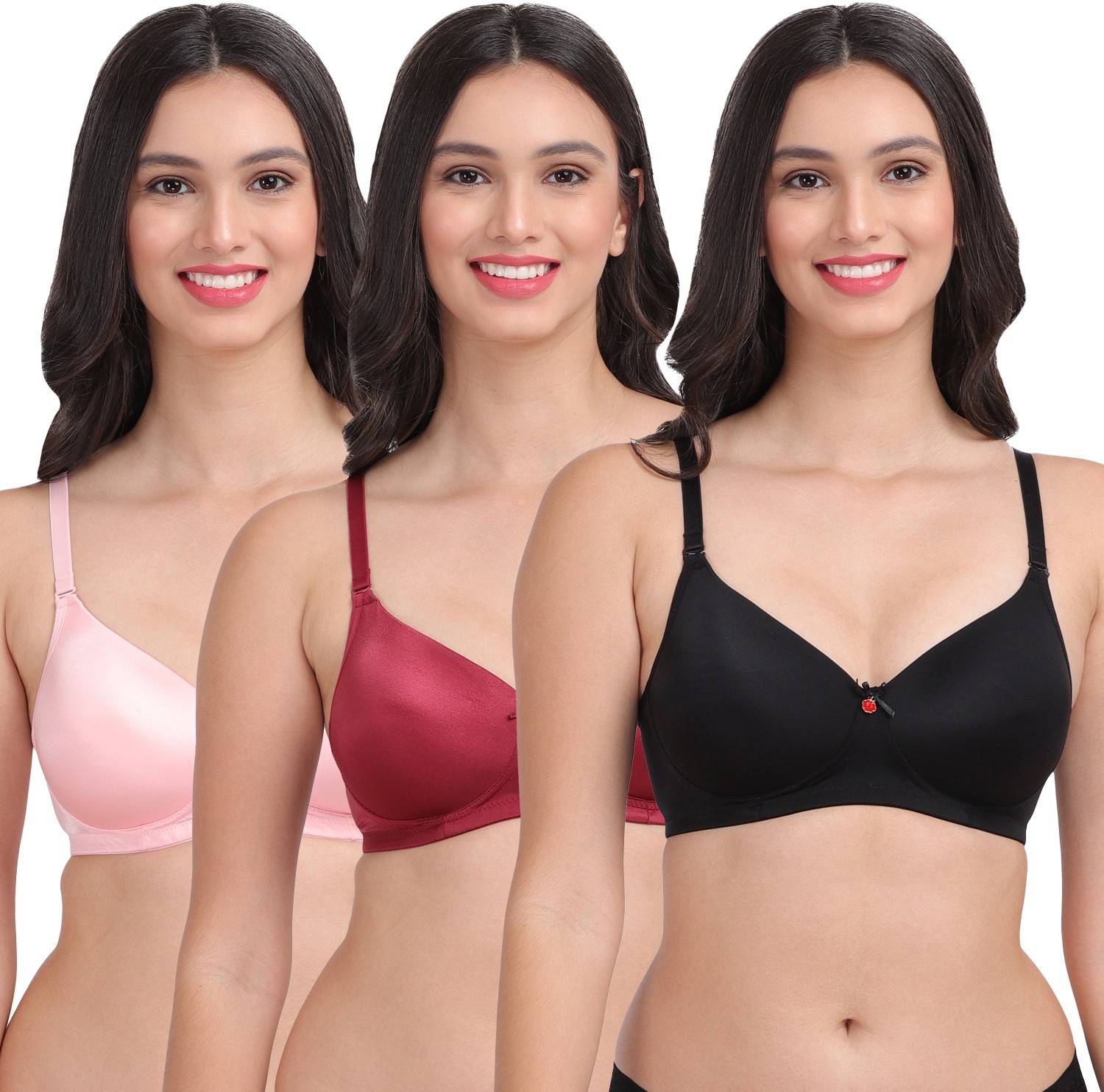 AMOUR SECRET 3/4th Coverage T-shirt Bra Women T-Shirt Lightly Padded Bra