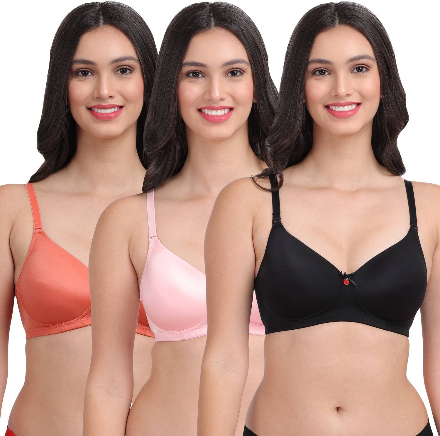 AMOUR SECRET 3/4th Coverage T-shirt Bra Women T-Shirt Lightly Padded Bra