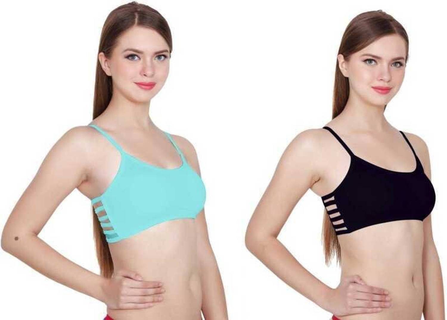 BRATON Pack of 2 Women Bralette Lightly Padded Bra