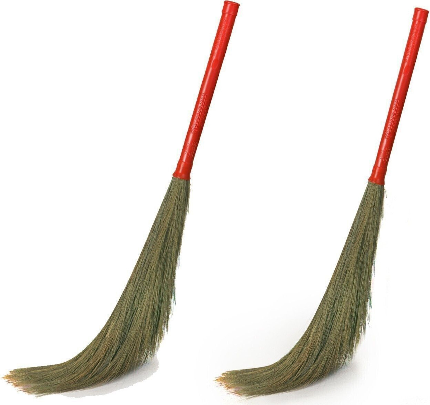 Image of kiran Floor Broom with Soft No Dust Grass with Plastic Handle Phool Jhadu for Home Grass Dry Broom