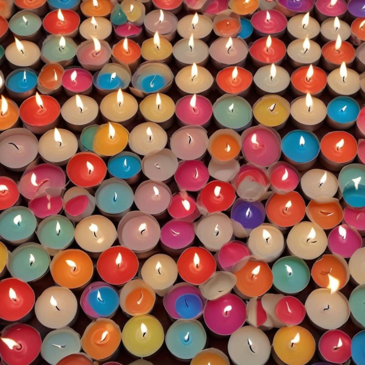 BIndian Tea Light Candle Colorful Pack of 100 Pcs _tlcm10040 Candle