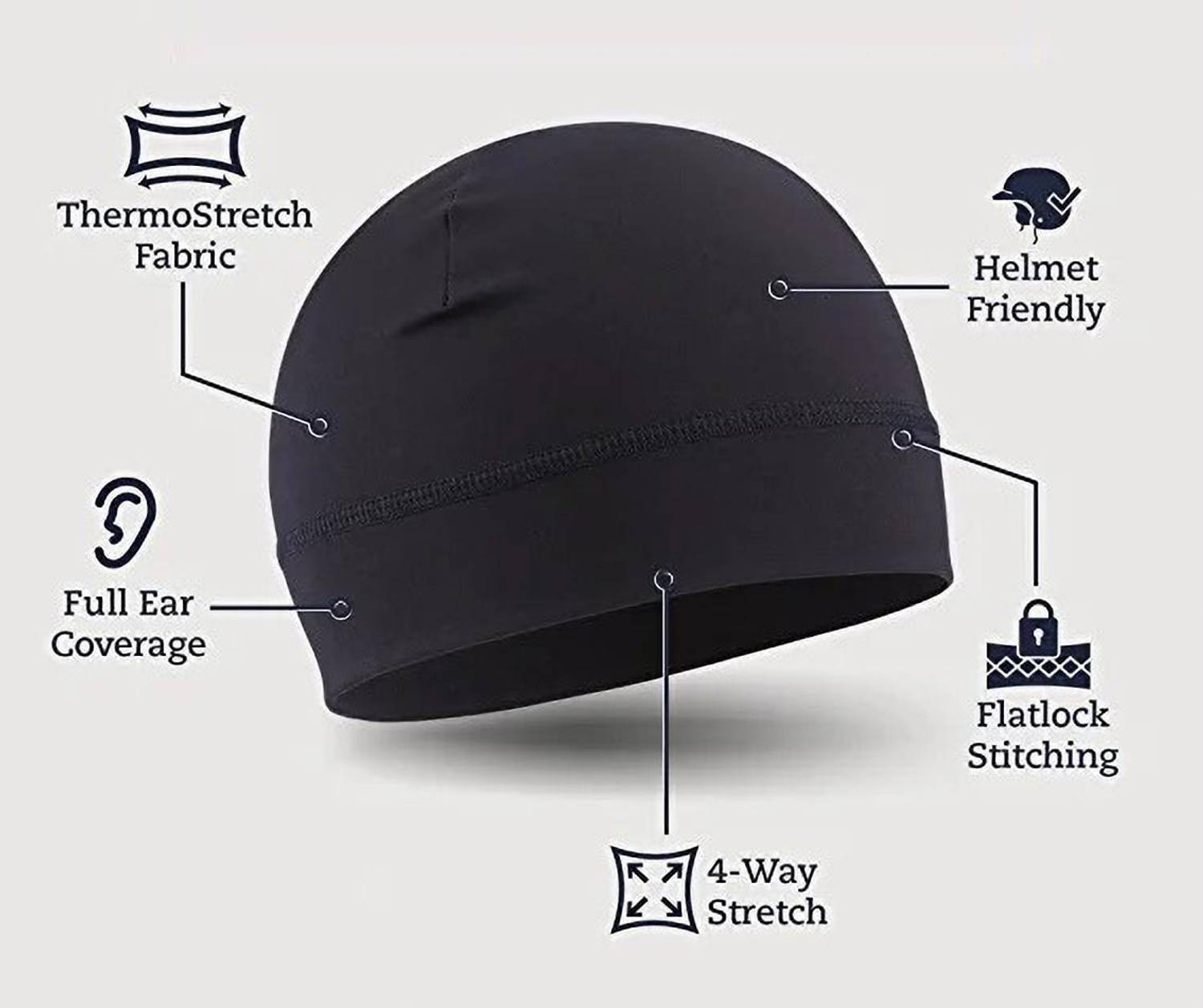 Alipzone Solid Skull Cap