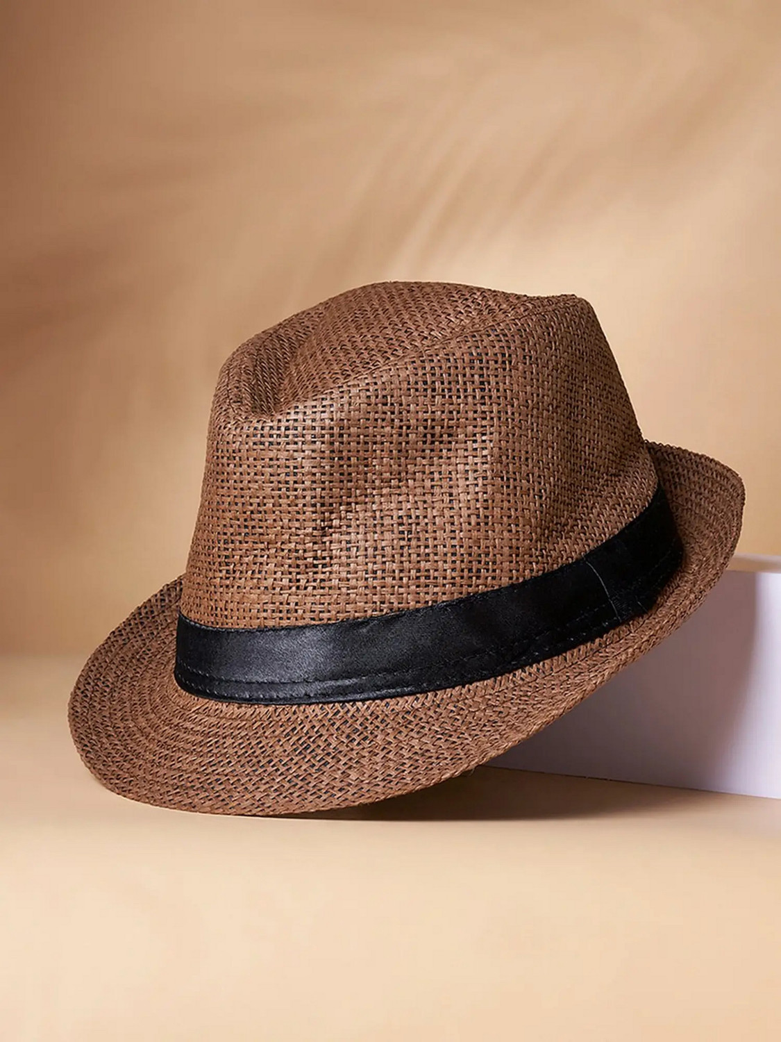 Image of INFISPACE Fedora Hat (Brown, Pack of 1)