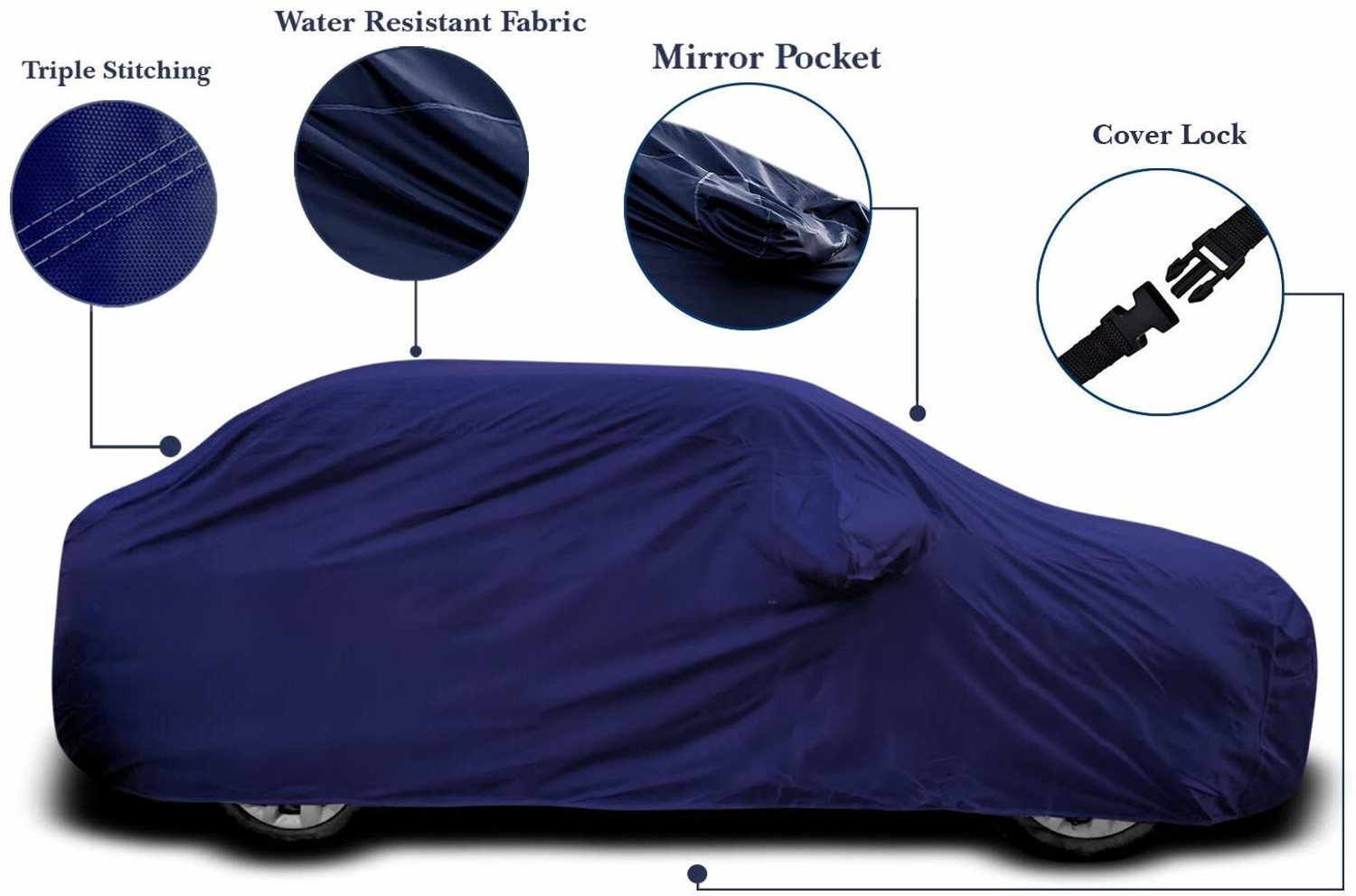 Image of V VINTON Car Cover For Maruti Suzuki WagonR (With Mirror Pockets)