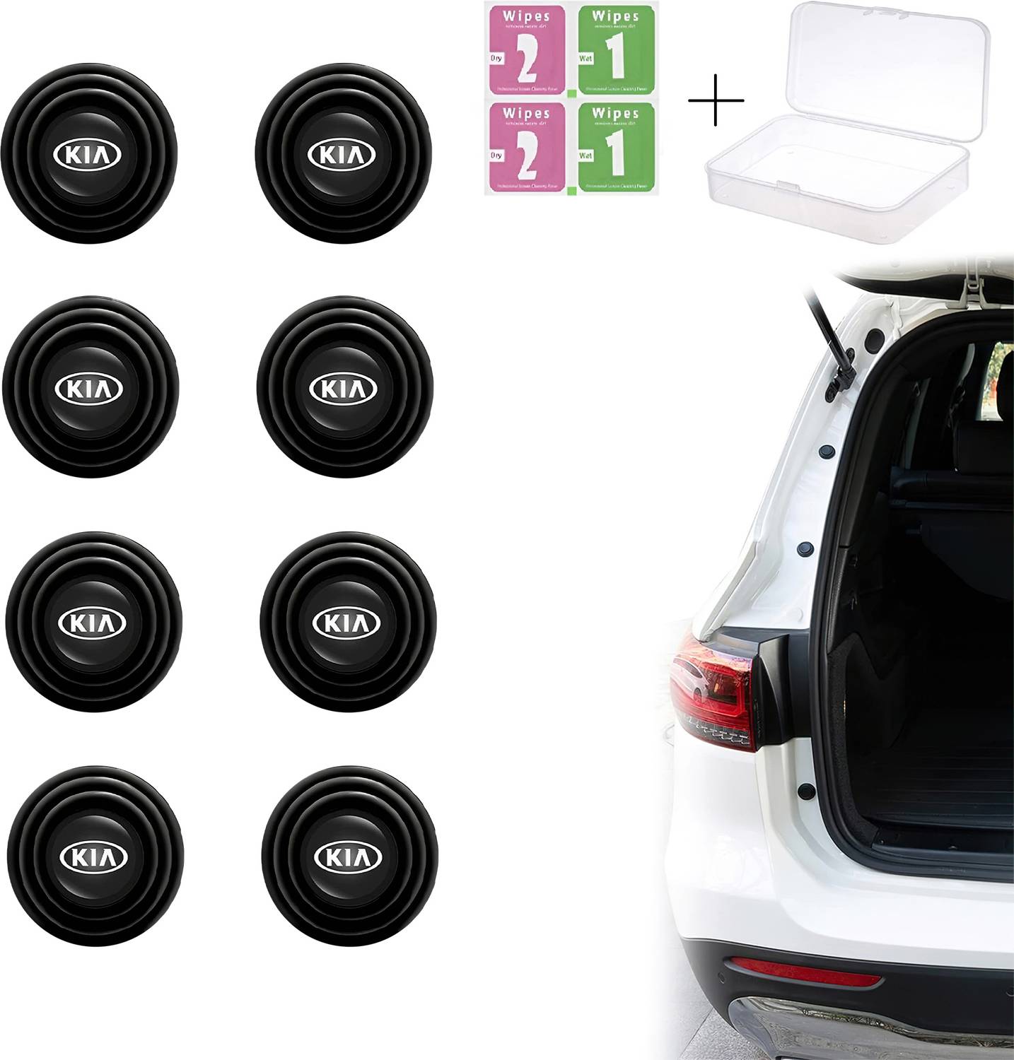Avedia 8PCS Car Door Shock Absorber, Door Edge Guard Bumper Cushion (For-SUZU-KII) Car Door Panel