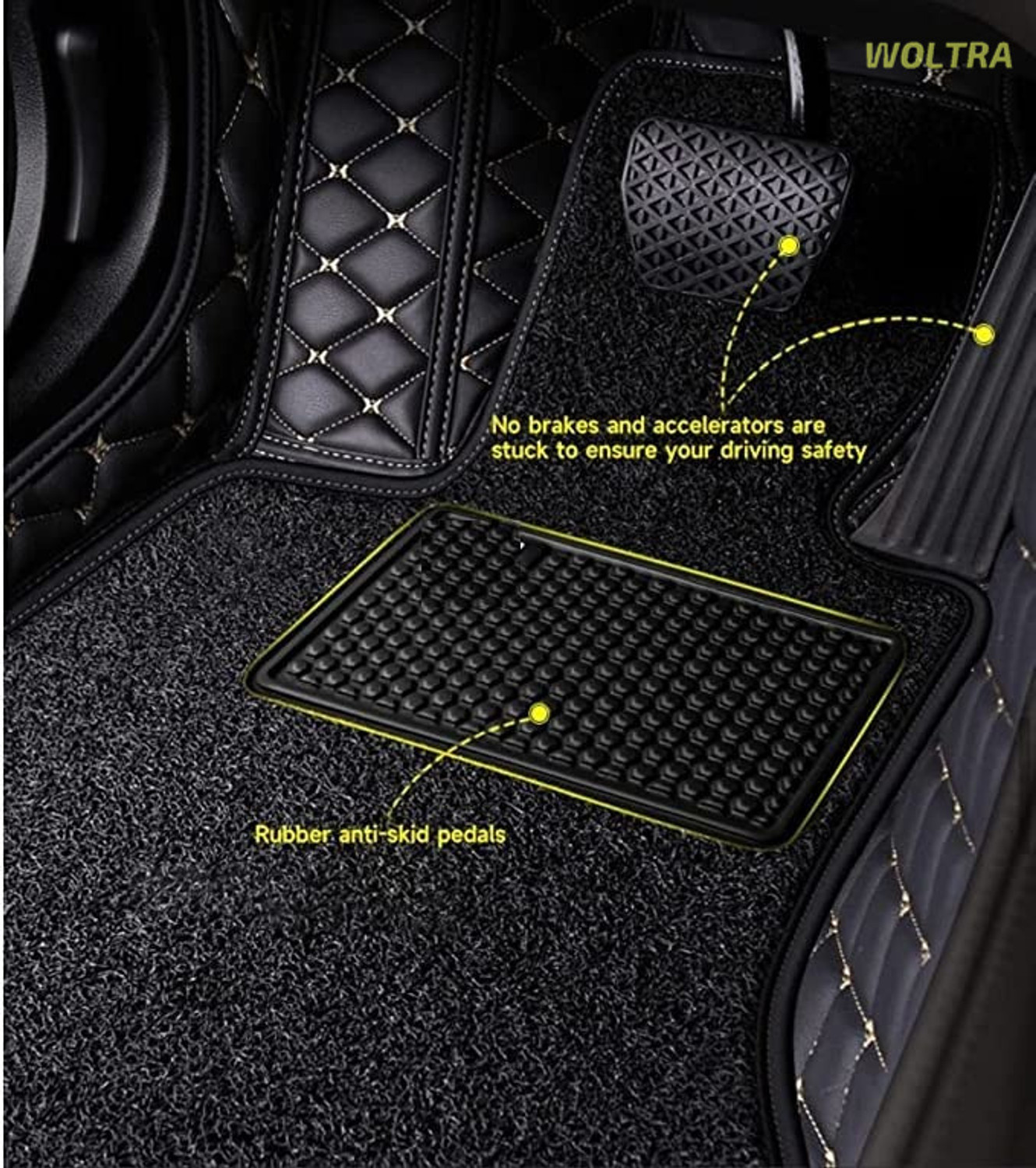 Image of Woltra Leather 7D Mat For Maruti Suzuki Swift Dzire