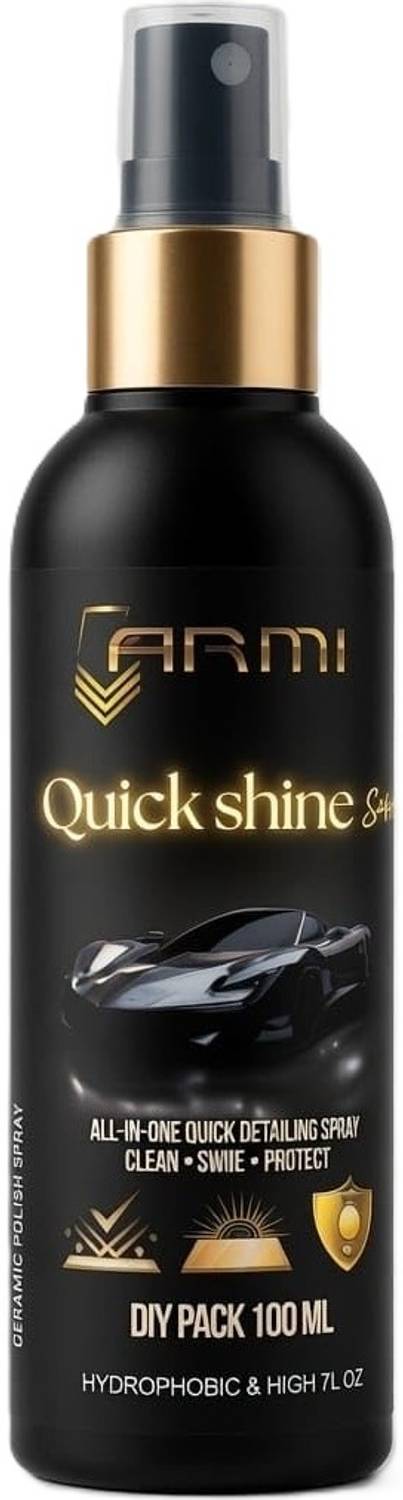 ARMI Liquid Car Polish for Bumper, Chrome Accent, Dashboard, Exterior, Headlight, Leather, Metal Parts, Tyres, Windscreen