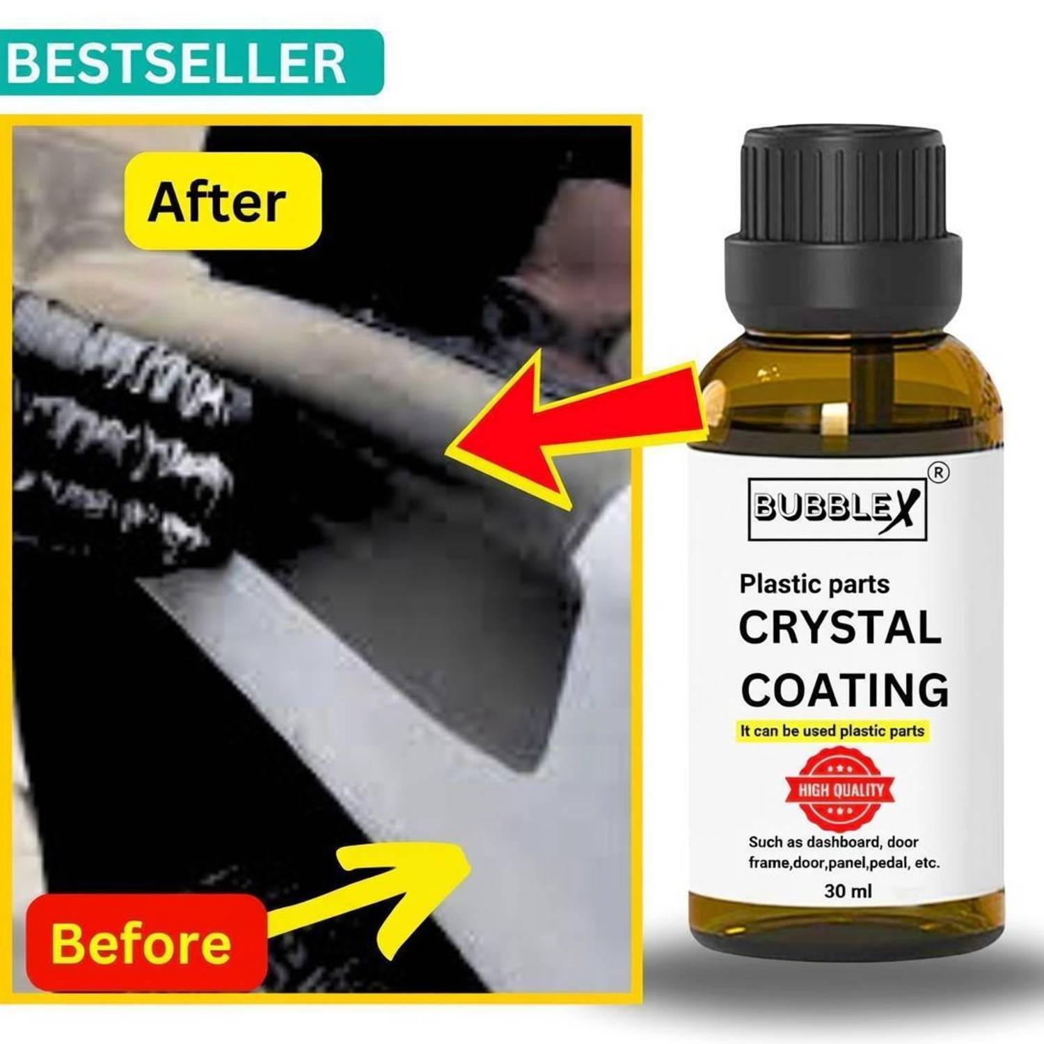 BUBBLEX Liquid Car Polish for Dashboard