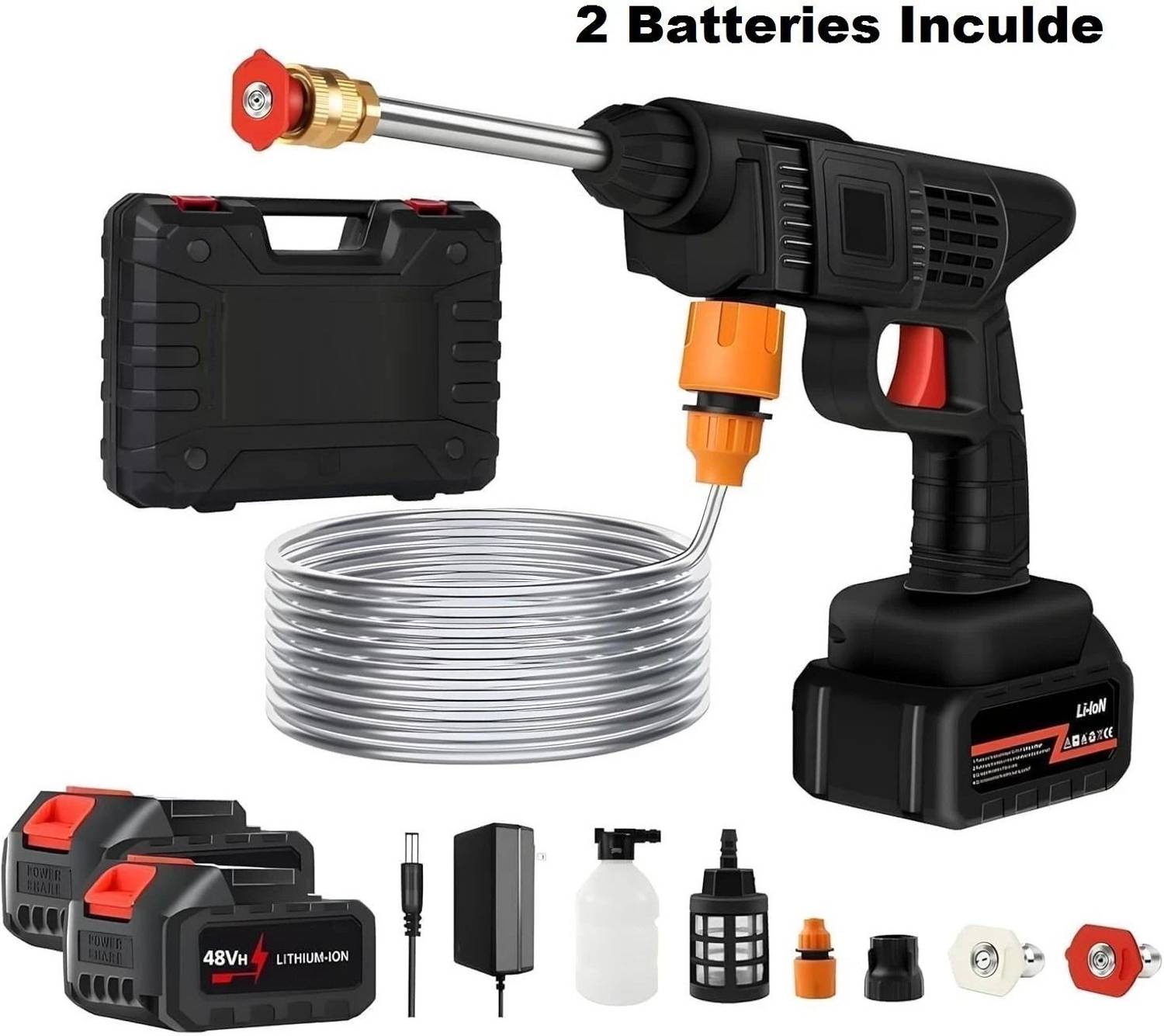 BOLPOK 48V Portable Cordless Car Washer Pump