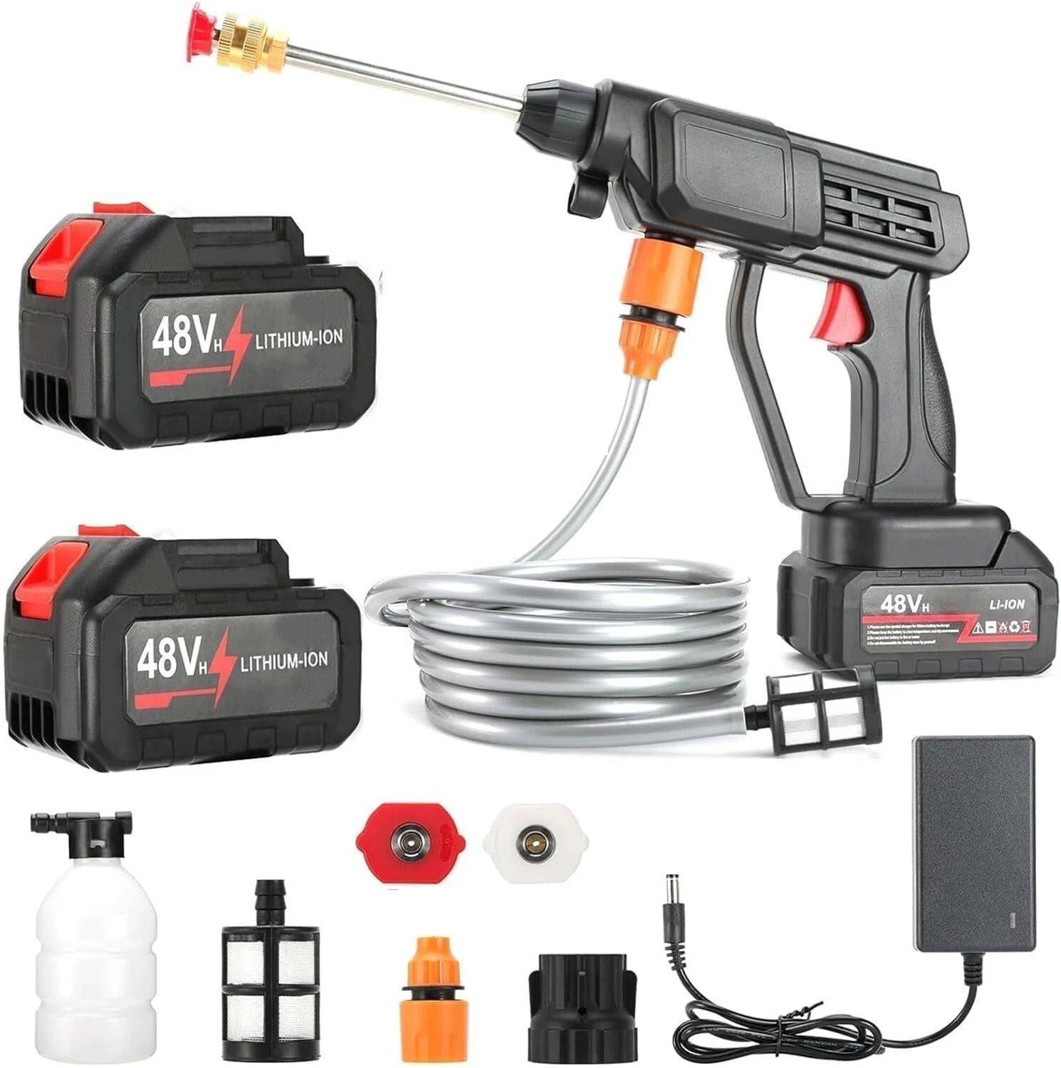 BOLPOK Car Washer Gun with Rechargeable Battery Pressure Washer Pressure Washer