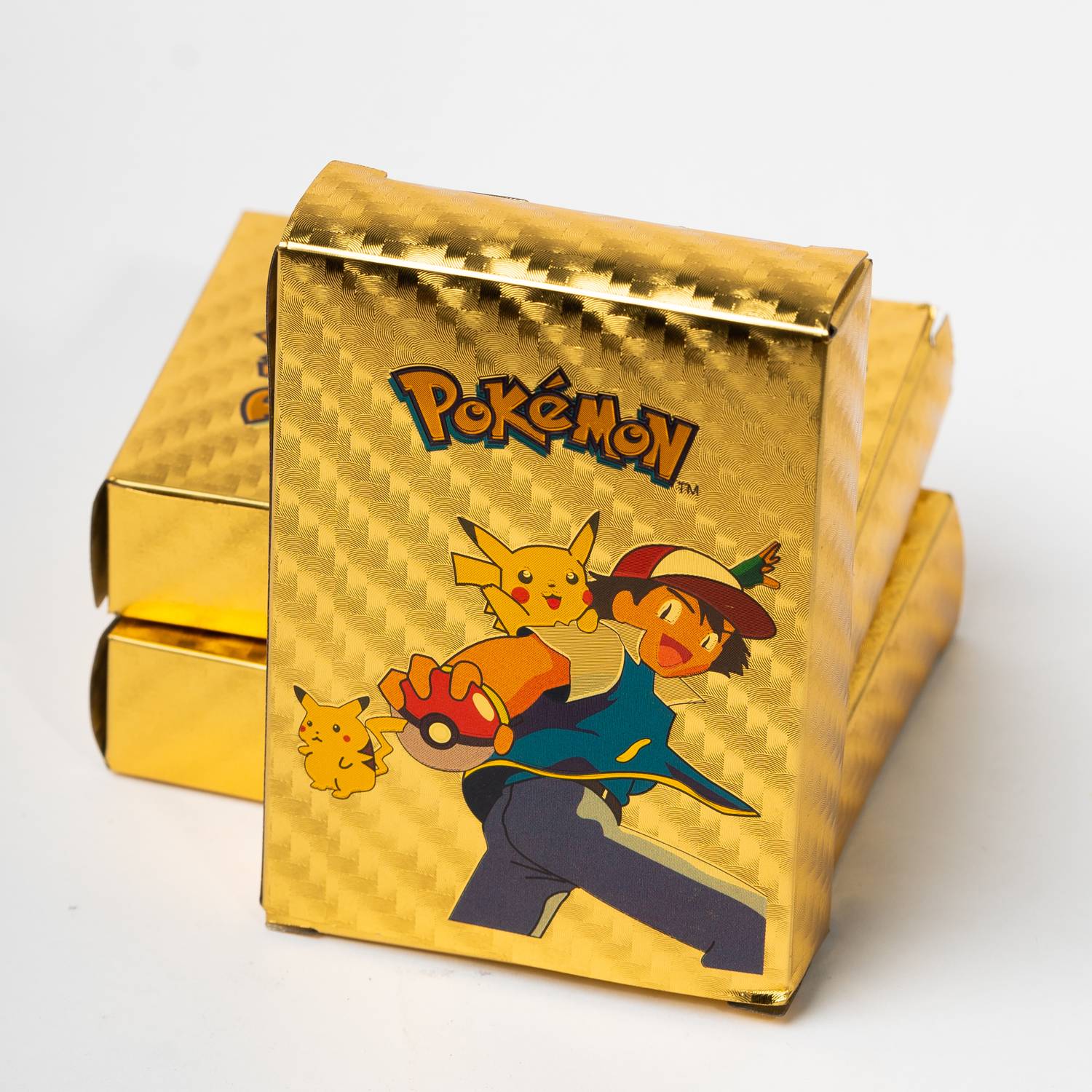 pokemon cards gold box SAGONA Waterproof 55pcs Pokemon Gold Card Box V Series V max Gx Playing Card