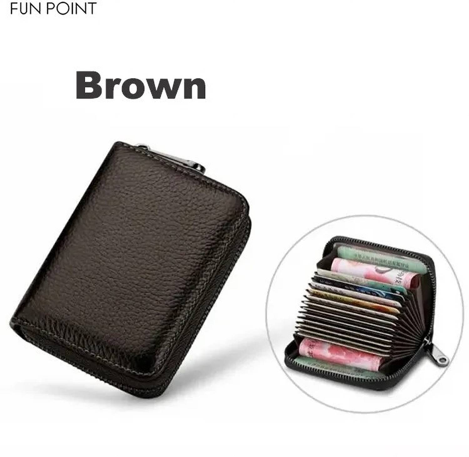 watchstar Brown Leather Card Holder - Image 3