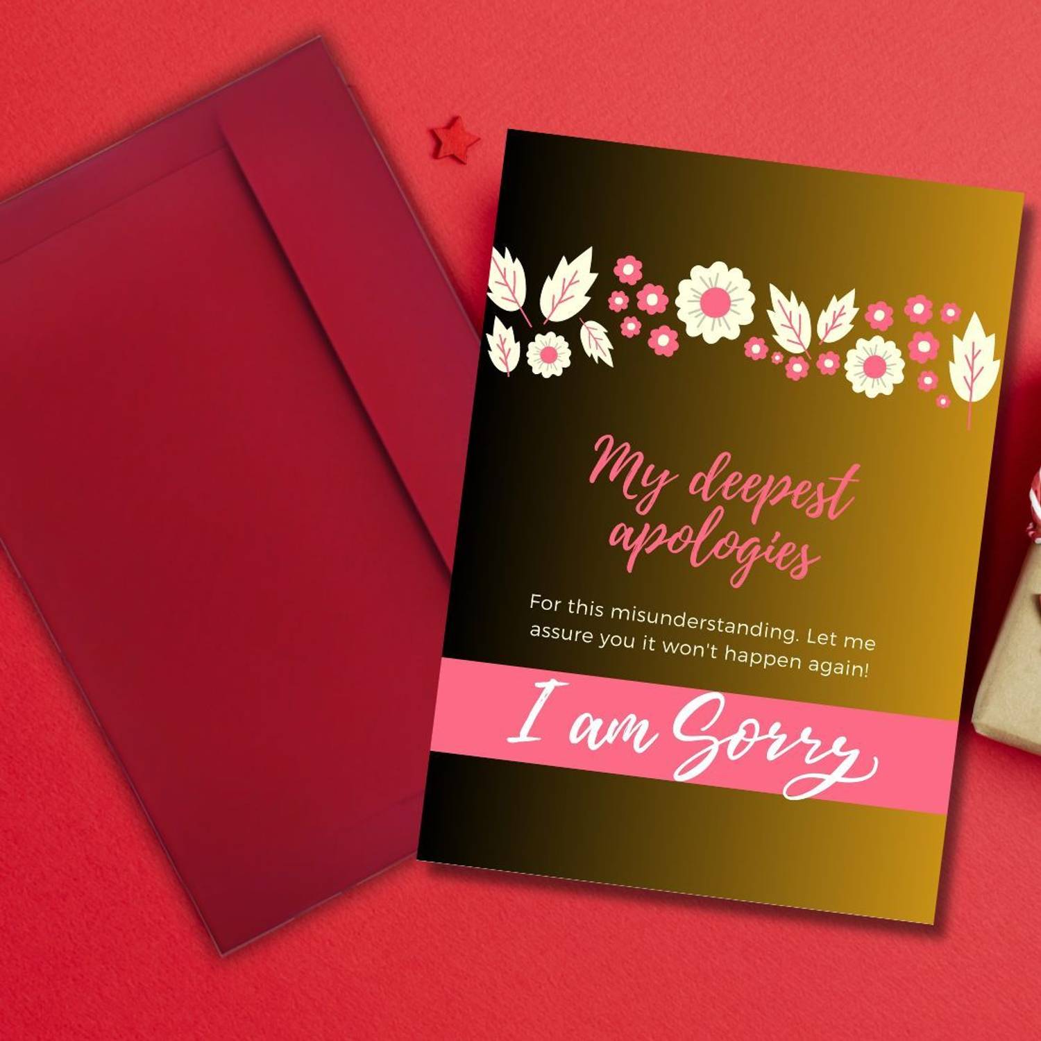 AanyaCentric So Sorry Printed Card For Love Lover Family Parents