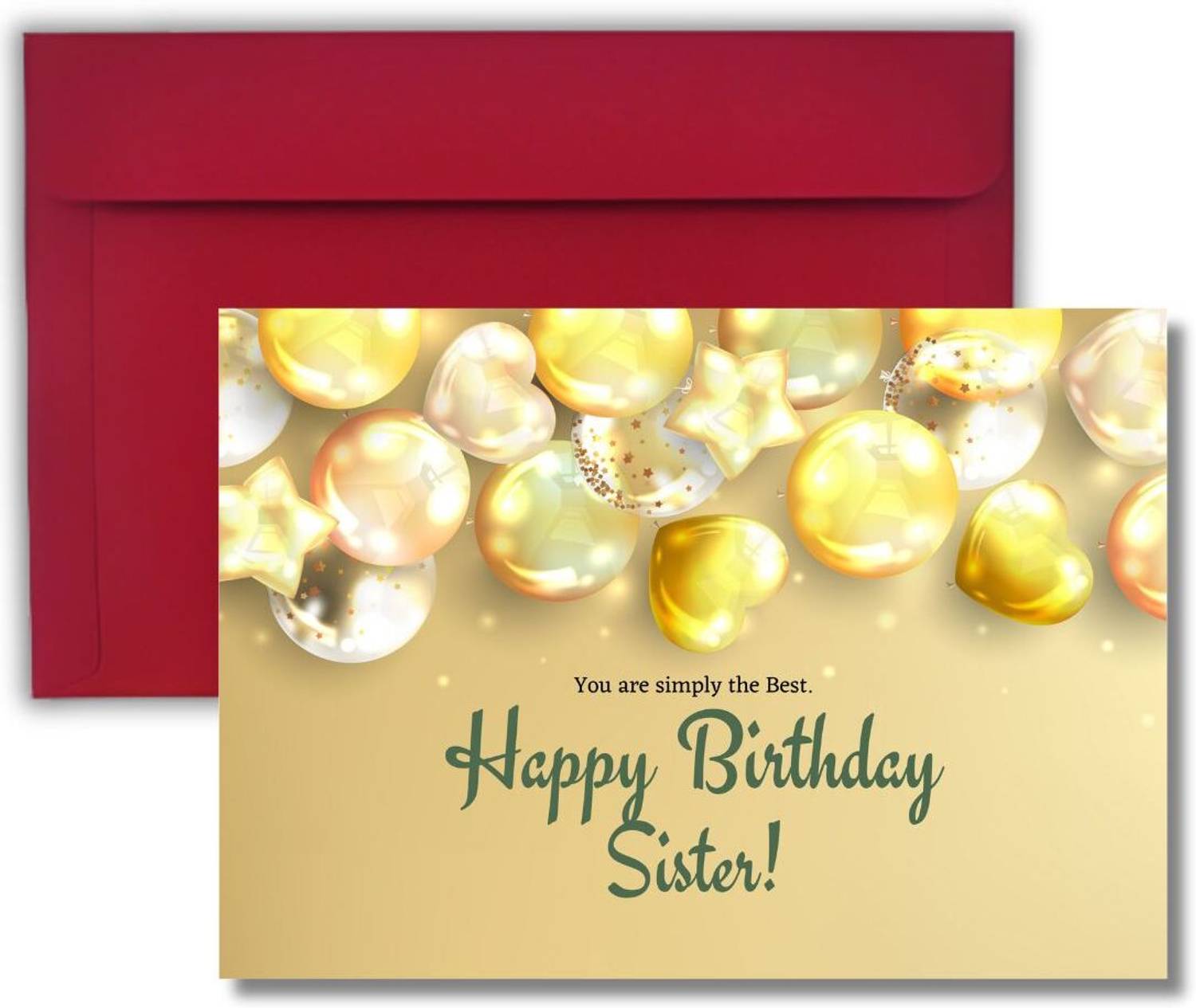 AanyaCentric 5.8x8.3inches Sister Birthday Young Elder Printed Greeting Card