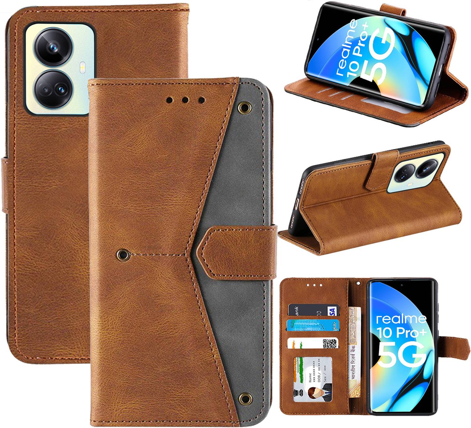Autofocus Flip Cover for Realme 10 Pro+ 5G, Realme 10 Pro Plus 5G