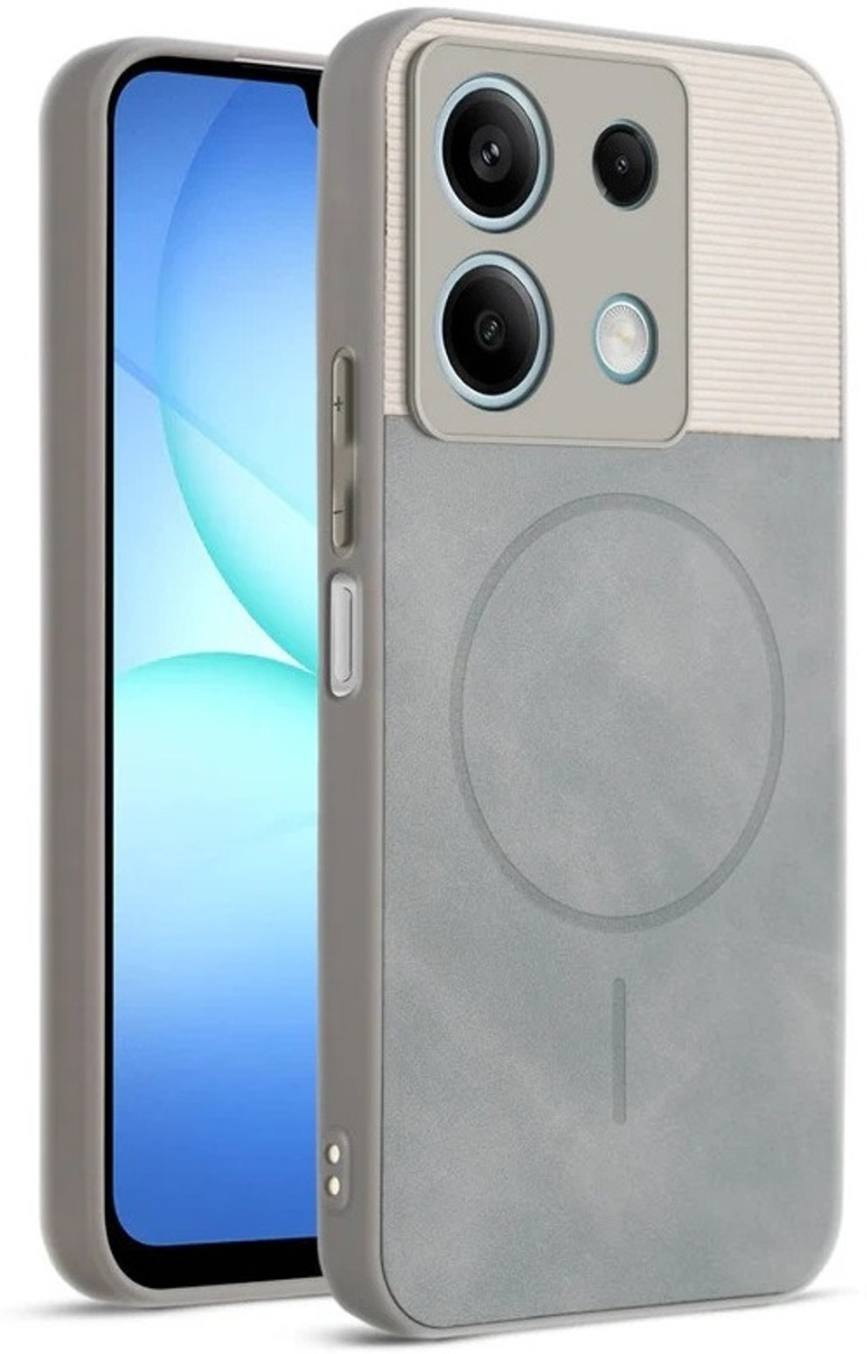 Image of BINTAGE Back Cover for Redmi Note 13 Pro 5G | Dual-Leather Mac Safe Design Case | Soft Finish