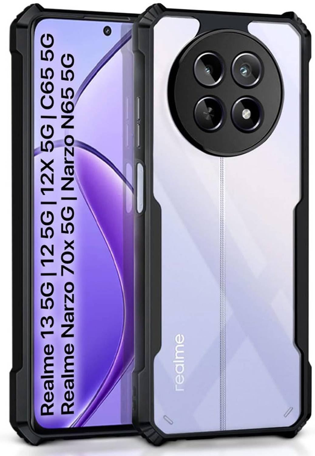 AMEYAA Back Cover for Realme 12X 5G,Realme 13 5G,Realme 12 5G,Realme Narzo 70X,Realme C65, Realme Narzo N65