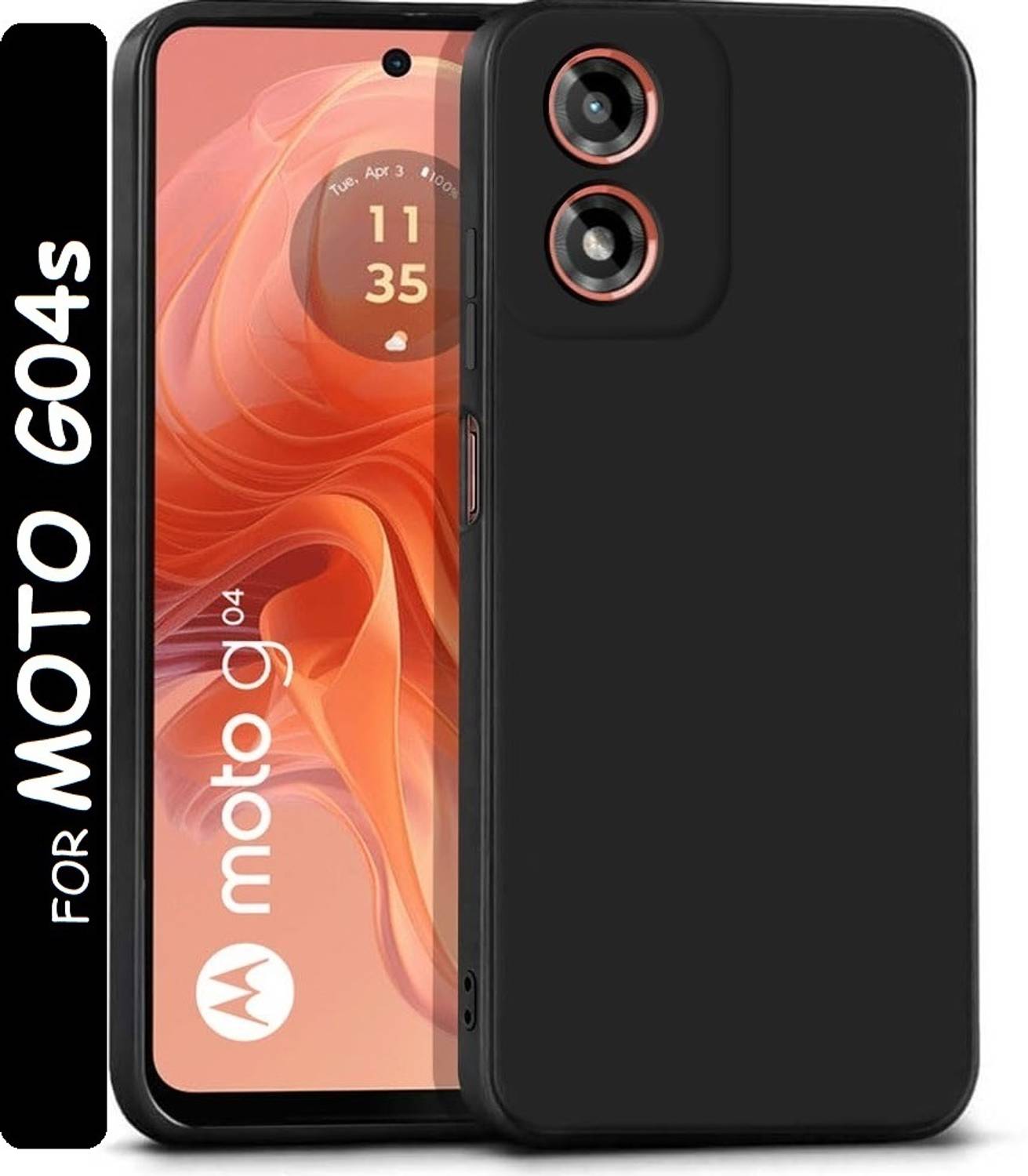 Fablue Back Cover for Motorola Moto G04s Black - Image 1