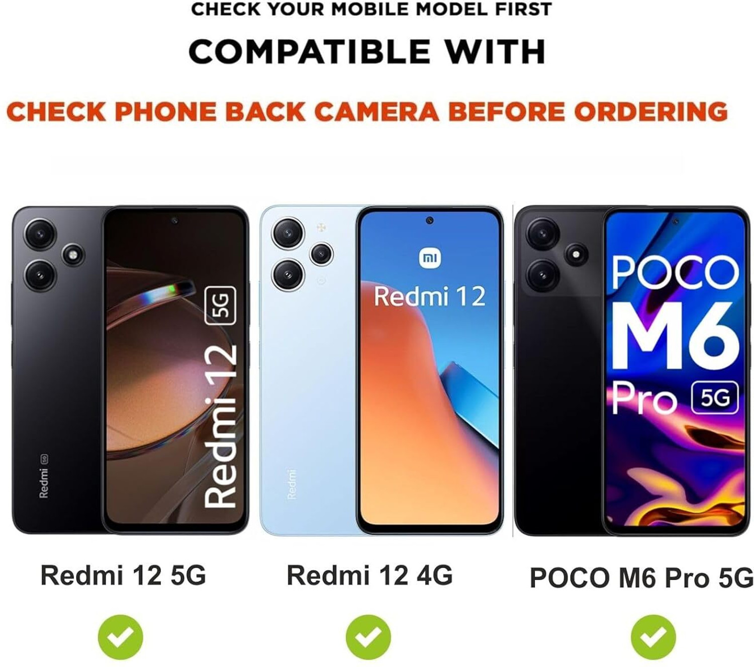 Image of Fastship Back Cover for Mi REDMI 12 4G