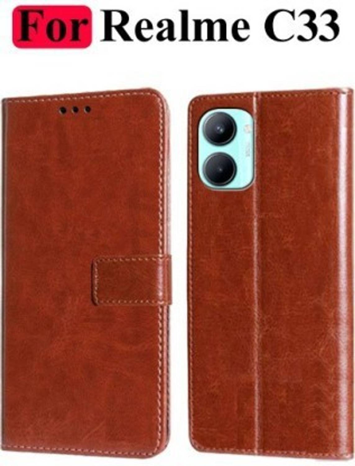 Aarov Flip Cover for Realme C33