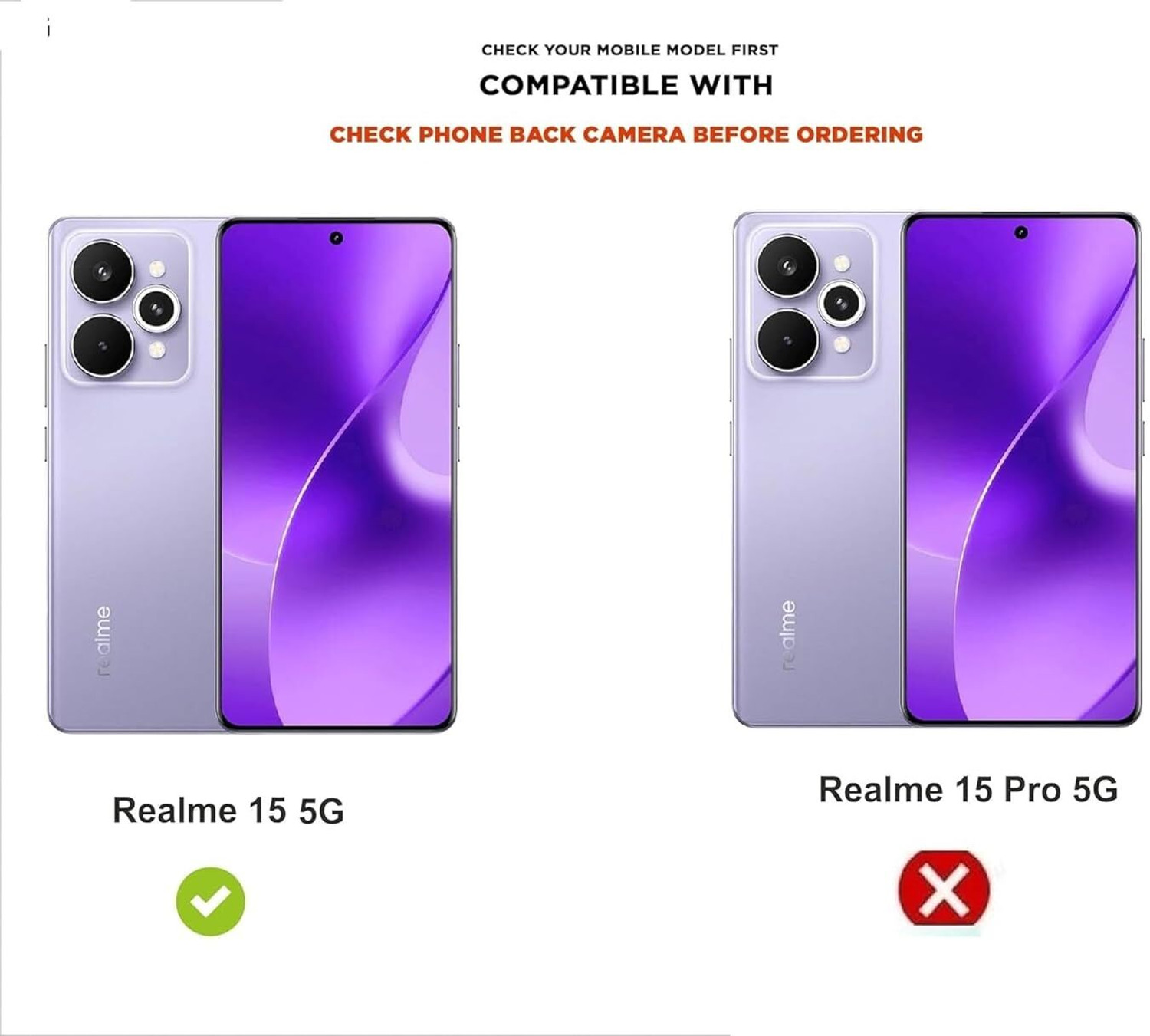 Image of Binatge Back Cover for Realme 15 5G | MagSafe Design Hard Case |Soft Border Dual PU Leather