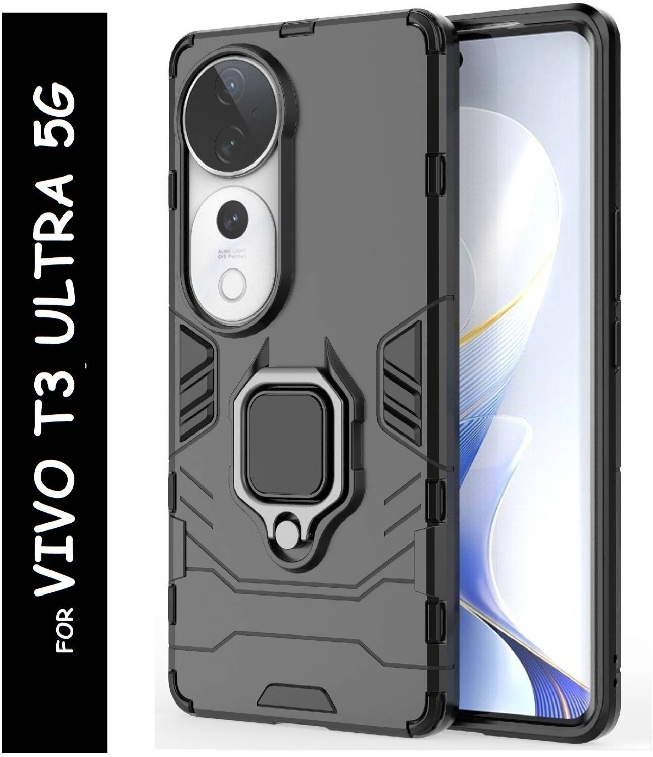Fablue Back Cover for Vivo T3 Ultra 5G Black - Image 1