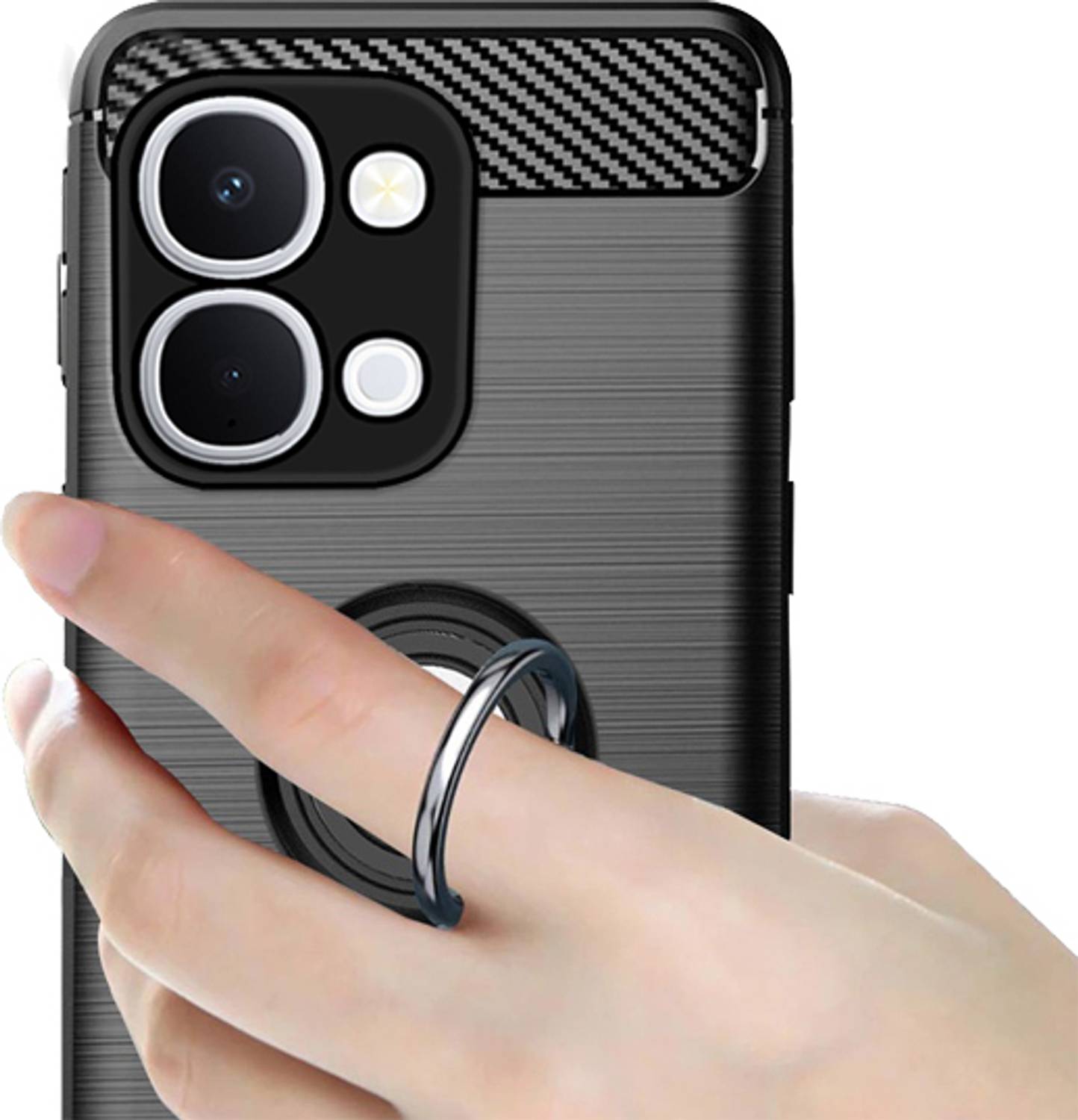 Unistuff Vivo T5X 5G Rubber Back Cover Black - Image 5