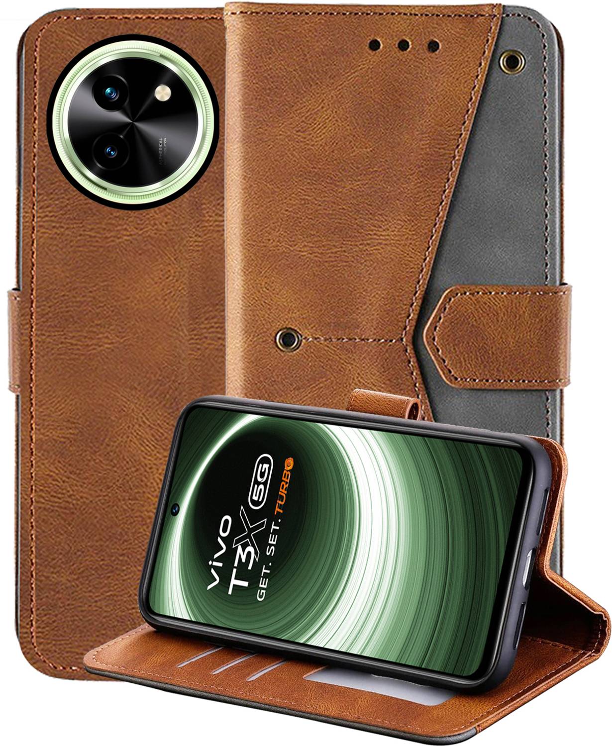 Autofocus Flip Cover for Vivo T3x, Vivo T3x 5G