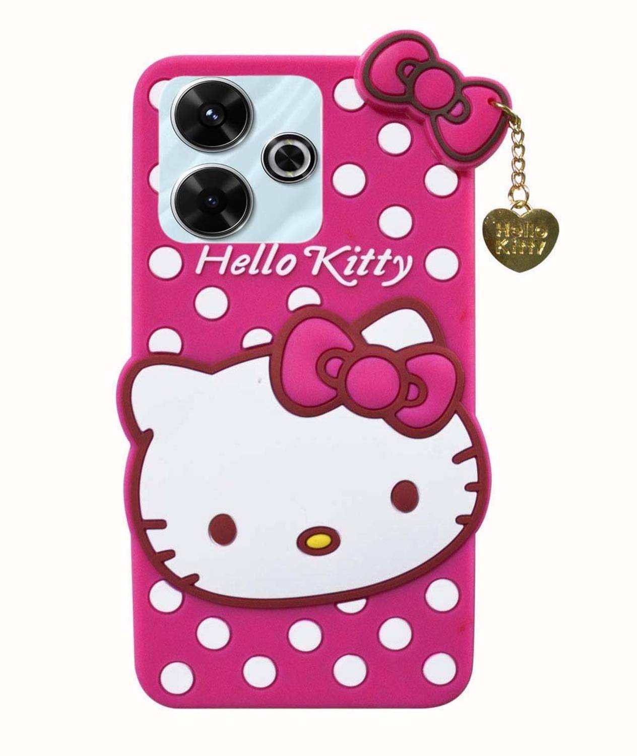 Coverage Back Cover for MI REDMI 13 5G | Soft Cat Hello Kitty With
