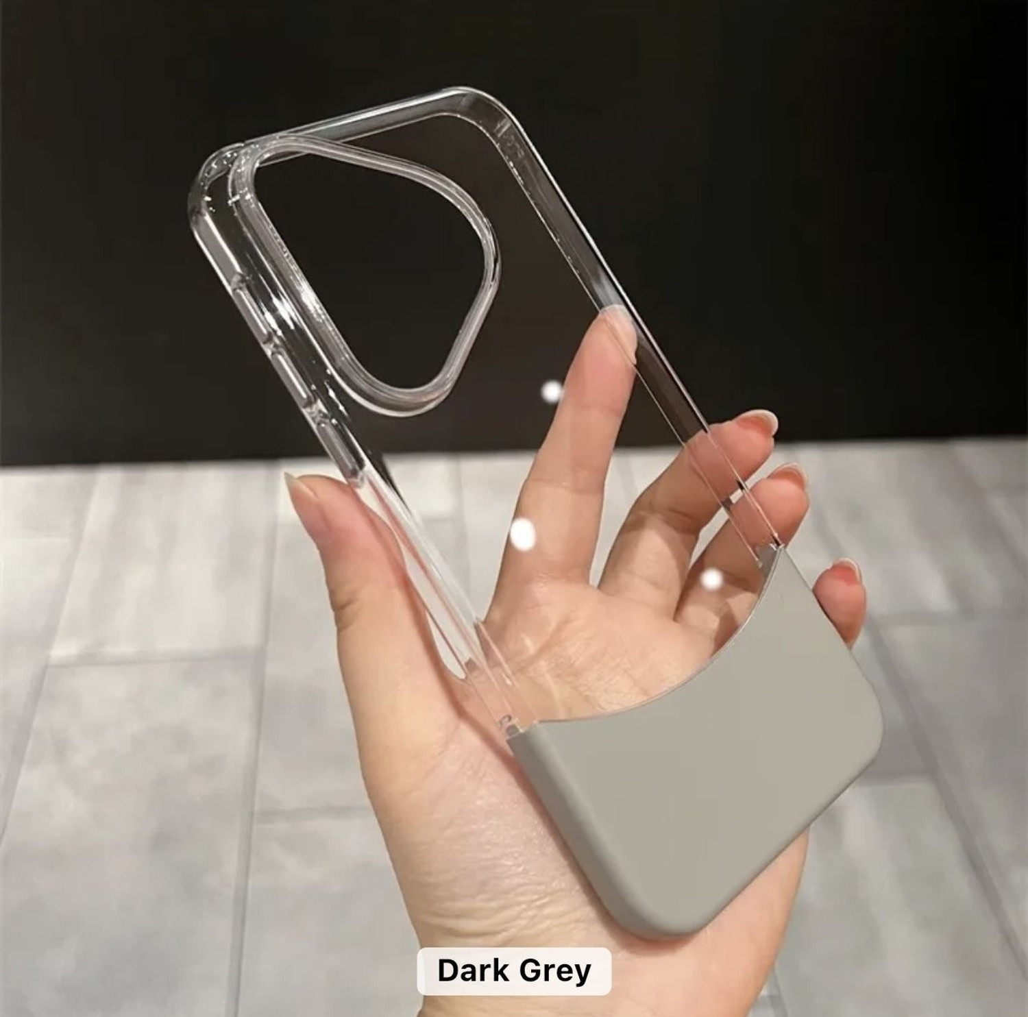 Image of likgus Back Cover for Apple iPhone 17, Detchable Splicing Transparent Grip Case