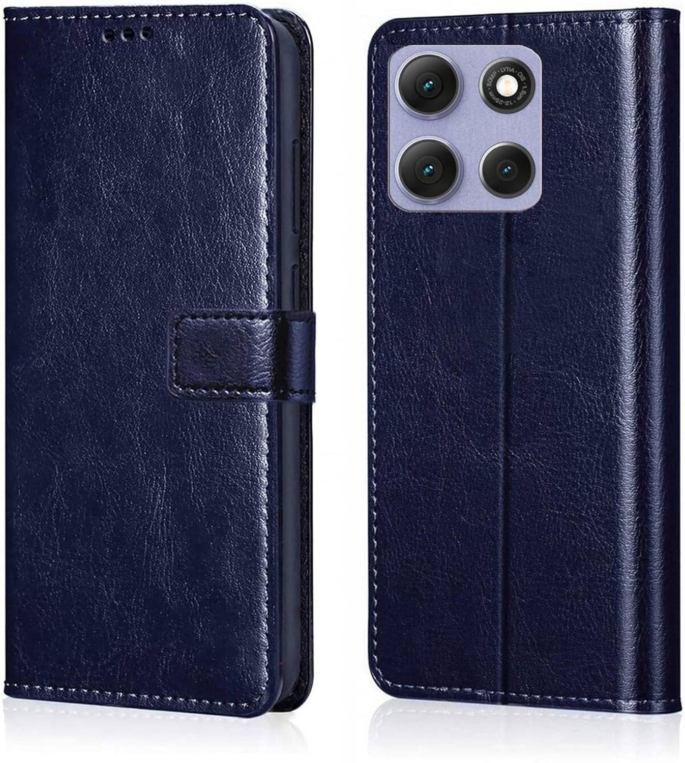 BINTAGE Flip Cover for Motorola Moto G86 Power | Vegan Leather Finish | Magnetic | stand Wallet Case