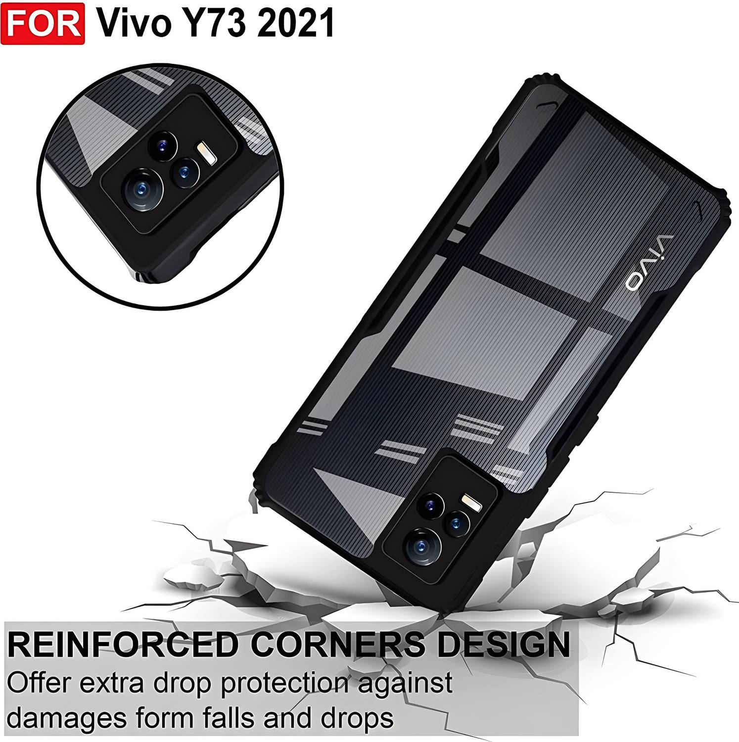 thestands Back Cover for Vivo Y73 Black - Image 3