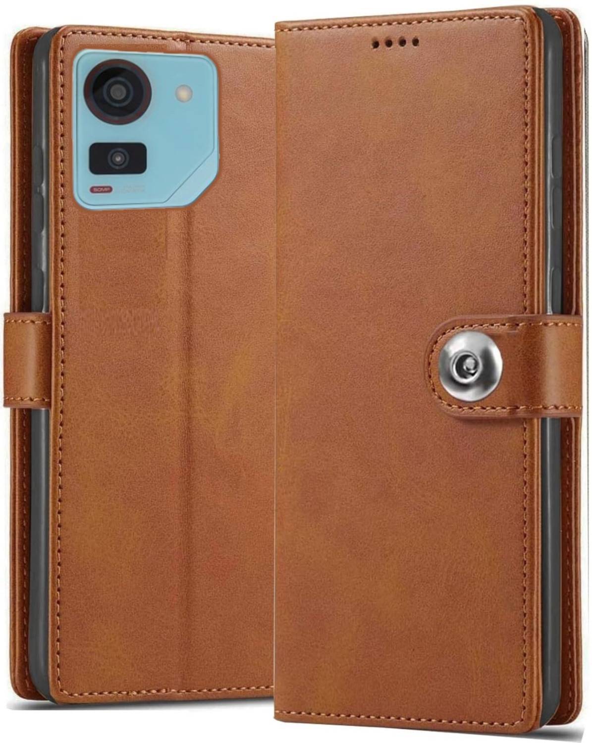 BINTAGE Flip Cover for Ai+ Pulse | Vegan Leather Finish | Magnetic | Kickstand Wallet Case