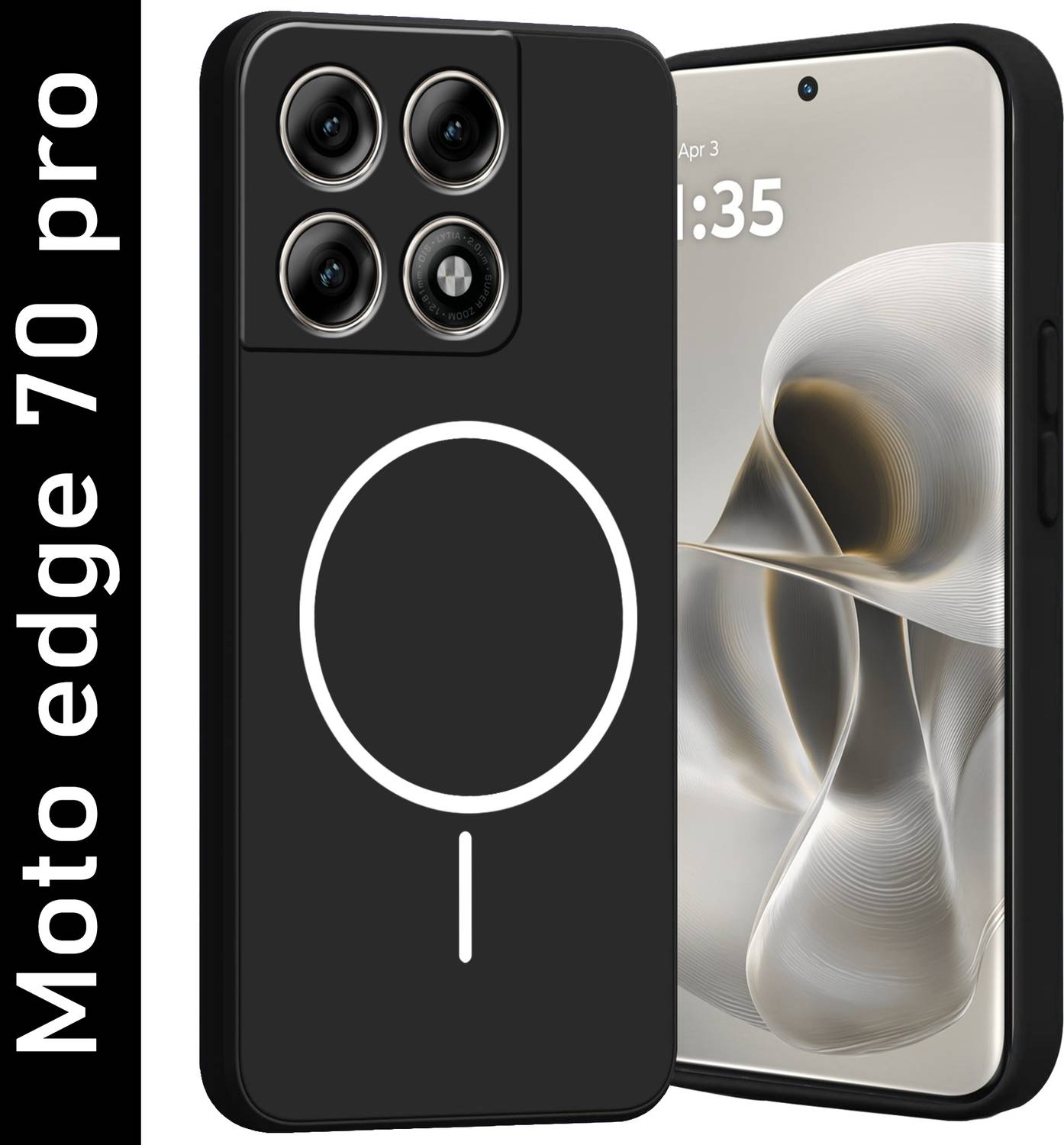 Ascensify Back Cover for MOTOROLA edge 70 pro Soft Silicone, Flexible, Slim Case with Printed Ring Design