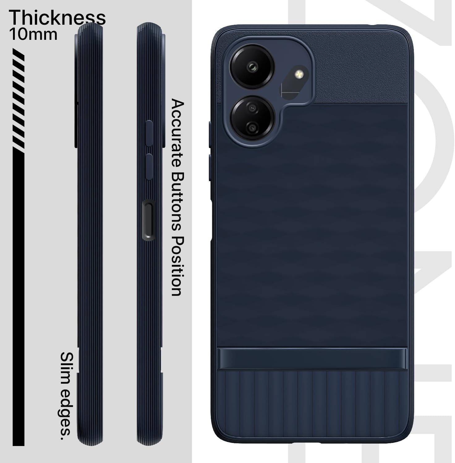 ADITI Designs Back Cover for REDMI 13c 5G Blue - Image 3