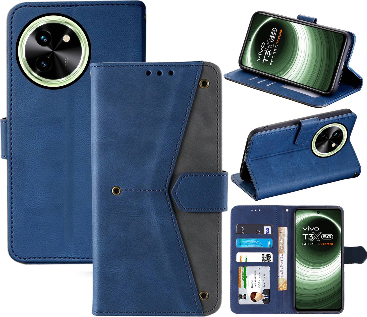 Autofocus Flip Cover for Vivo T3x, Vivo T3x 5G
