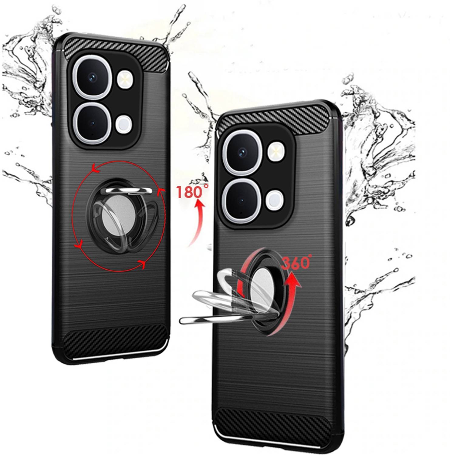 Unistuff Vivo T5X 5G Rubber Back Cover Black - Image 4